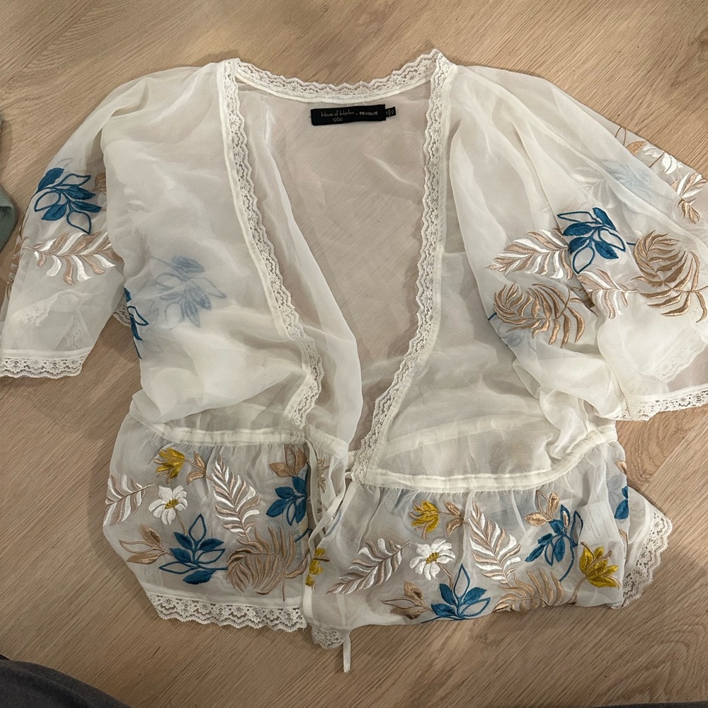 house of harlow 1960 x Revolve Sheer short sleeve cardigan